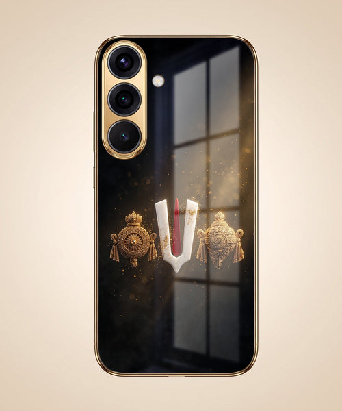 Samsung Galaxy A36 5G Royal Heritage Edition Gold Electroplated Glass Phone Back Case