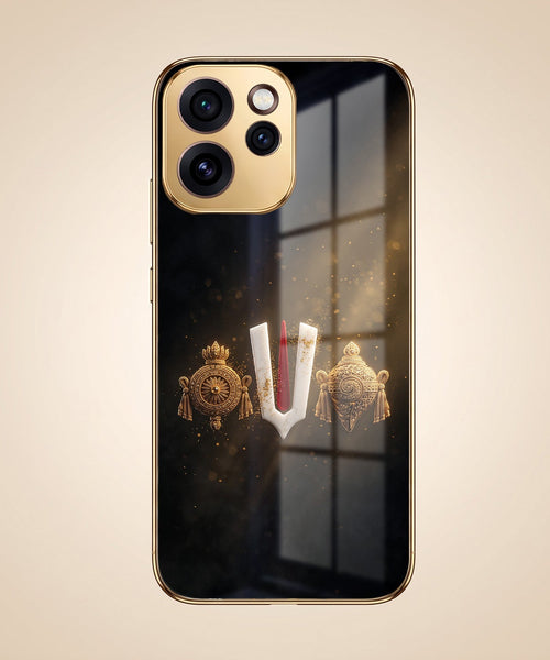 Oppo Reno 15 Pro Mini 5G Royal Heritage Edition Gold Electroplated Glass Phone Back Case