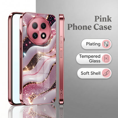 Oppo F29 Pro 5G Midnight Pearl Wave Pink Electroplated Glass Phone Back Case