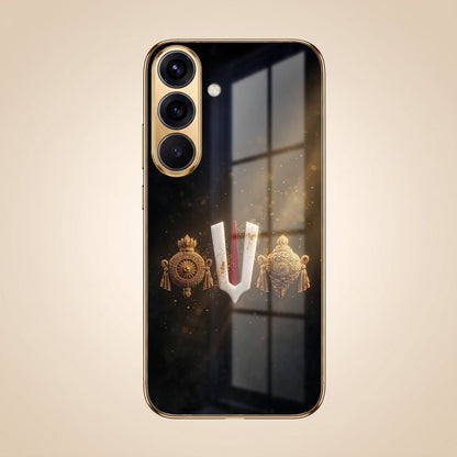 Samsung Galaxy A56 5G Royal Heritage Edition Gold Electroplated Glass Phone Back Case