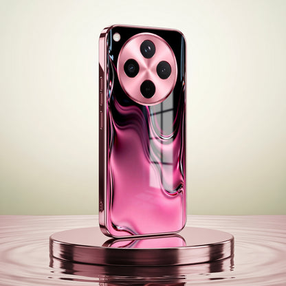 Oppo Find X8 5G Liquid Wave Pink Electroplated Glass Phone Back Case