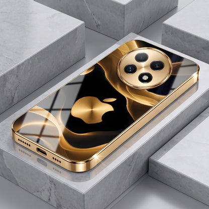 Oppo F29 Pro 5G Luxury Wave Gold Electroplated Glass Phone Back Case