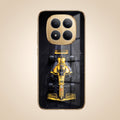 Redmi Note 15 SE 5G F1 Racing Car Gold Electroplated Glass Phone Back Case