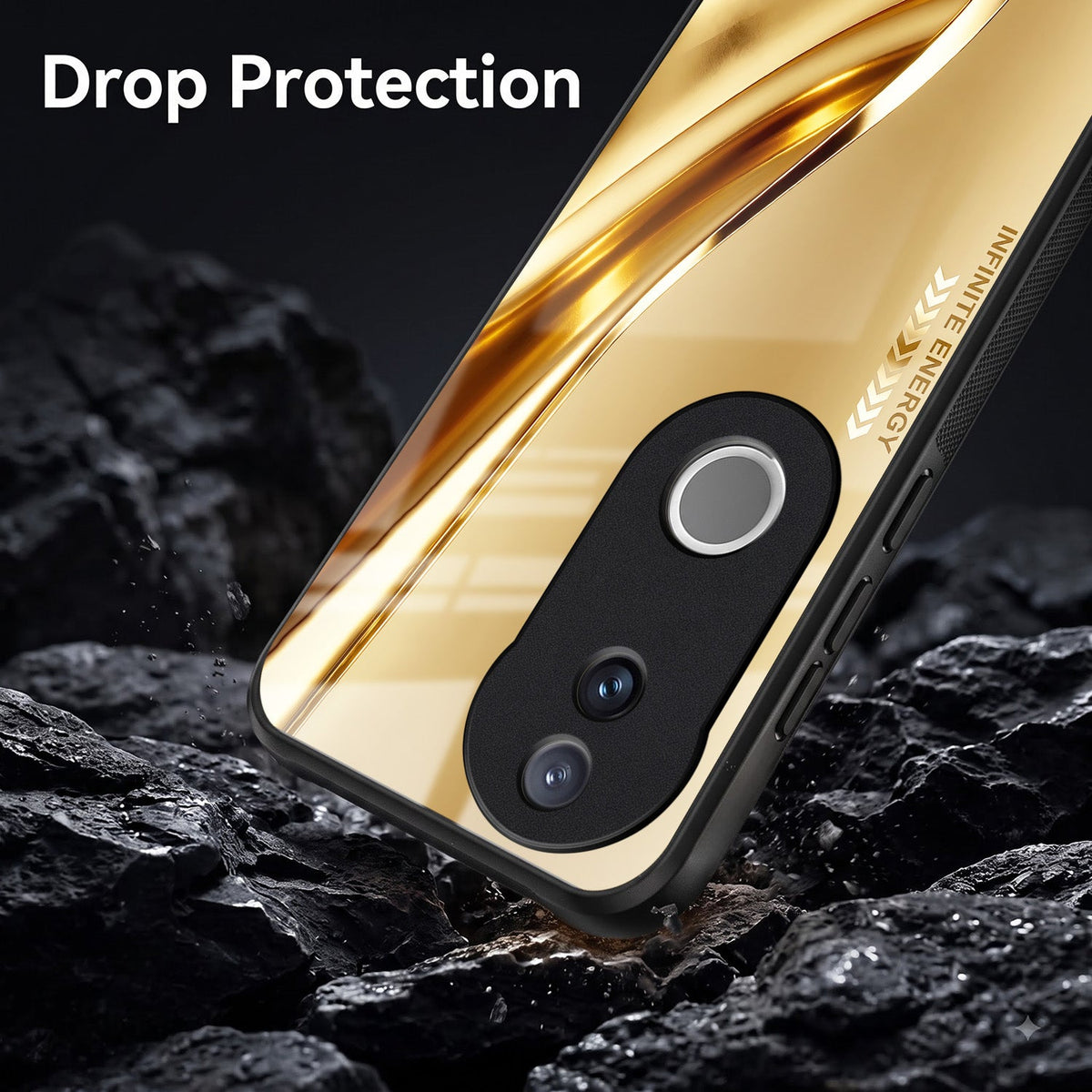 Vivo V50 5G Luxury Infinity Energy Acrylic Glass Back Case
