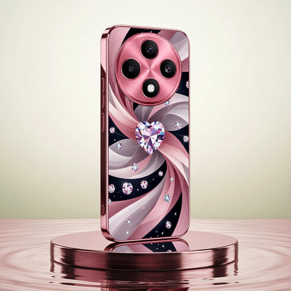 Oppo F27 5G Diamond Glam Pink Electroplated Glass Phone Back Case
