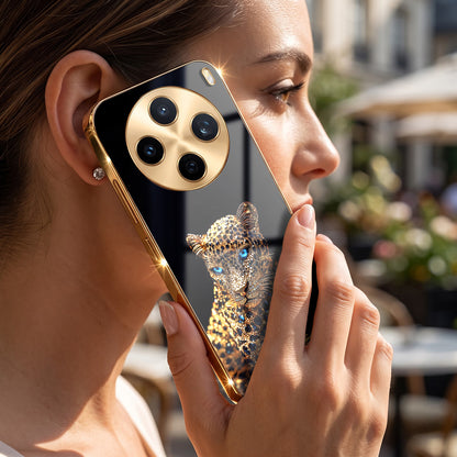Vivo X200T 5G Panther Gold Electroplated Glass Phone Back Case