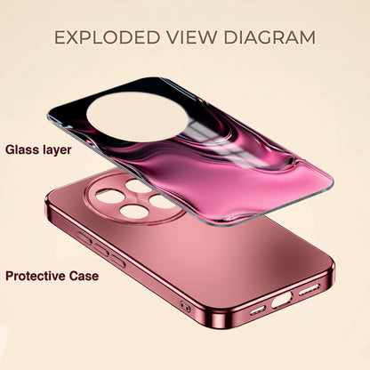 Oppo F31 Pro+ 5G Liquid Wave Pink Electroplated Glass Phone Back Case