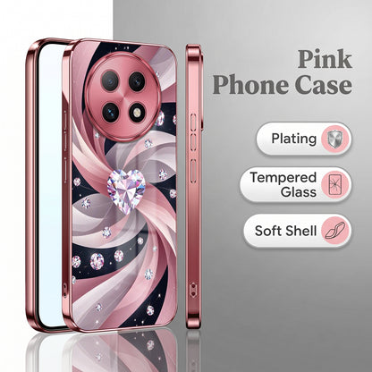 Oppo F29 Pro 5G Diamond Glam Pink Electroplated Glass Phone Back Case