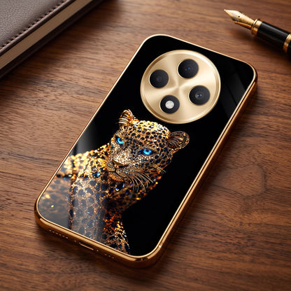 Oppo F27 5G Panther Gold Electroplated Glass Phone Back Case