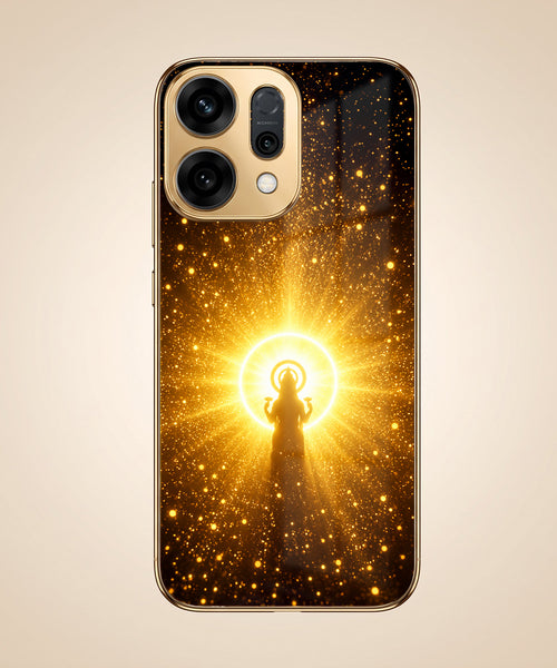 Oppo Reno 14 5G Lakshmi Sacred Gold Electroplated Glass Phone Back Case