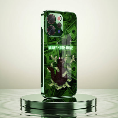 Vivo V70 5G Money Flows To ME Green Electroplated Glass Back Case