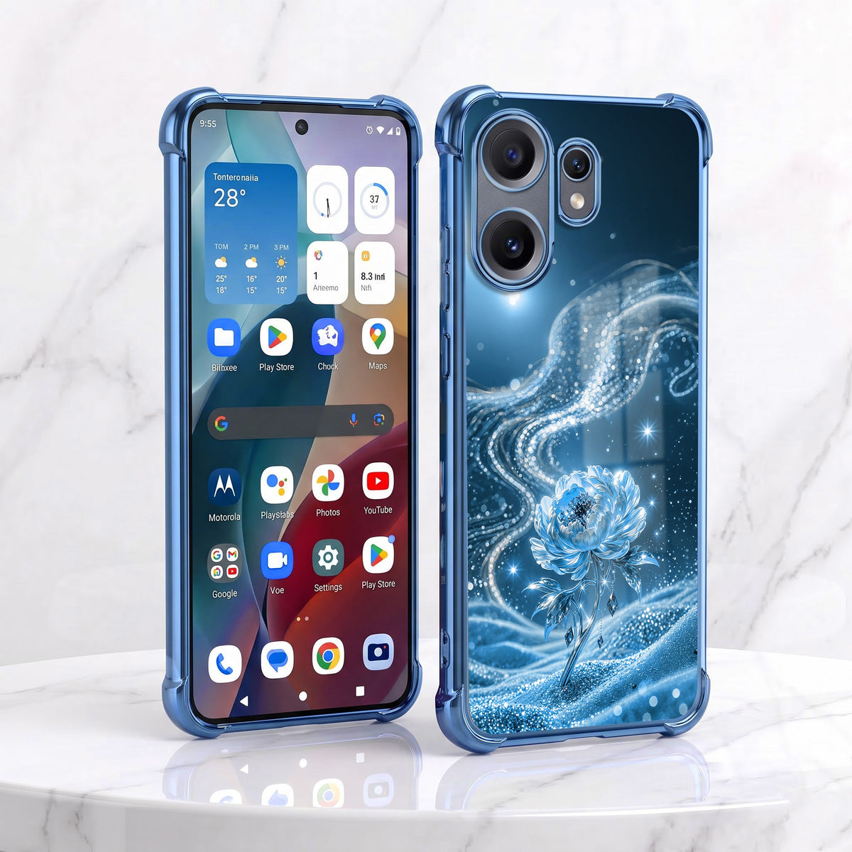 Nothing Phone 2 Pro 5G Blue Rose Airbags Printed Back Case