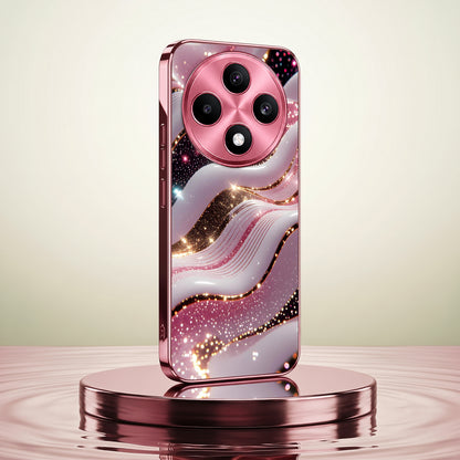 Oppo F27 5G Burberry Classic Pink Electroplated Glass Phone Back Case
