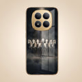 Redmi Note 15 Pro+ 5G Running Horses Gold Electroplated Glass Phone Back Case