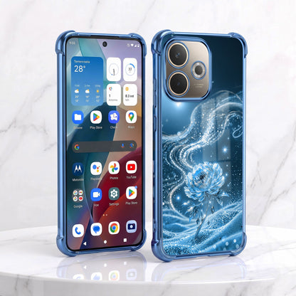 Oppo A5 Pro 5G Blue Rose Airbags Printed Back Case