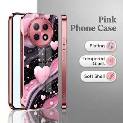Oppo F29 Pro 5G Love Sparkle Pink Electroplated Glass Phone Back Case