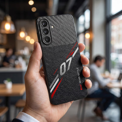 Samsung Galaxy A37 5G Racing Edition Carbon Fiber Leather Hybrid Back Case