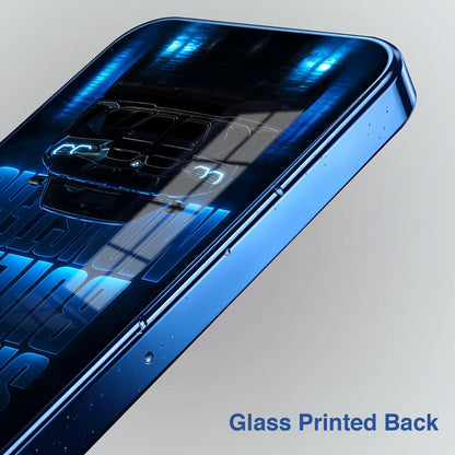 Samsung Galaxy A36 5G Silence Build Monsters Blue Electroplated Glass Phone Back Case