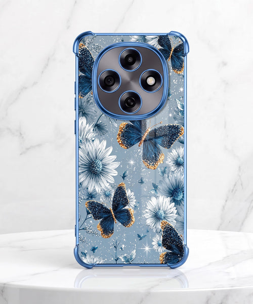 Oppo F31 Pro 5G Blue Butterfly Floral Airbags Printed Back Case