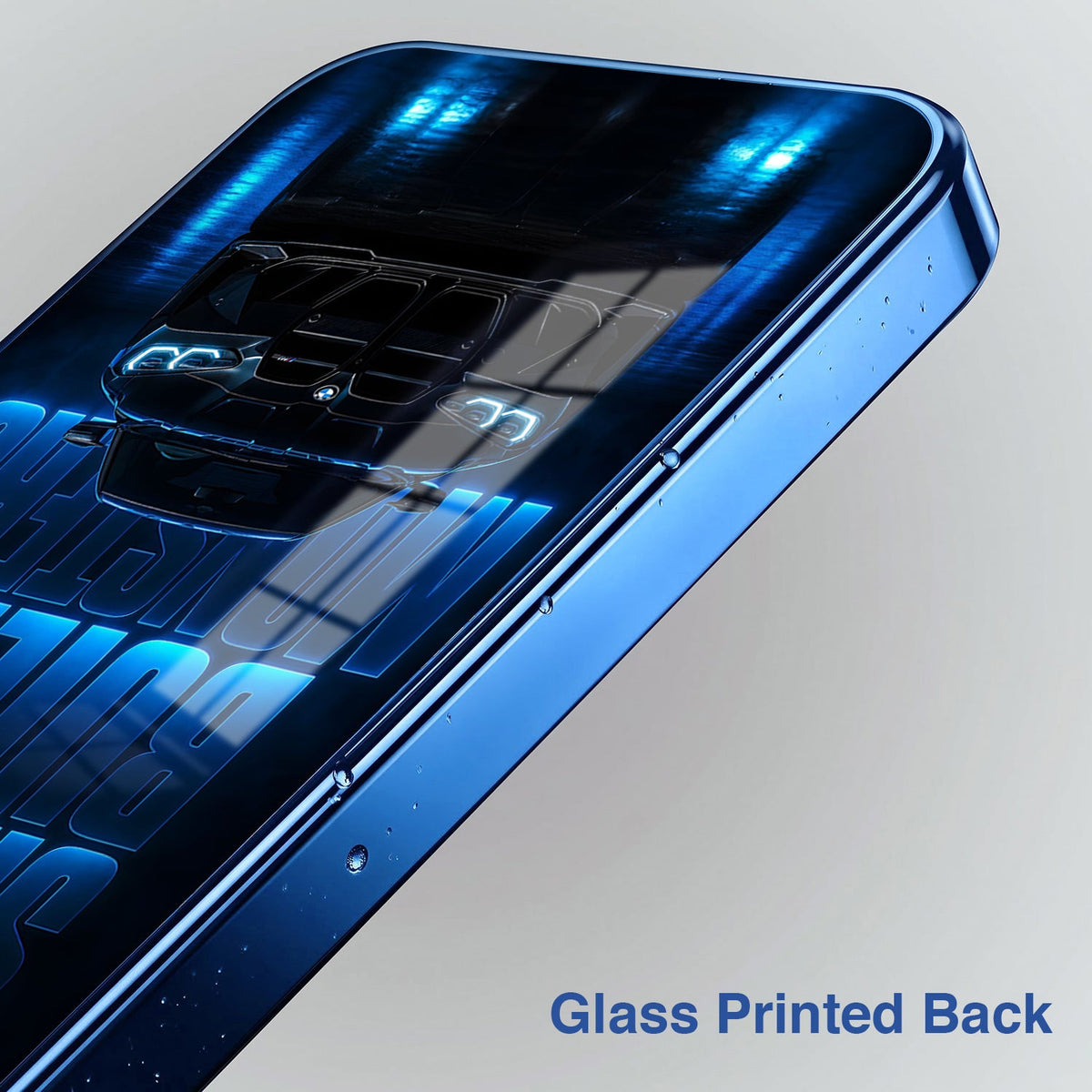 Oppo Reno 14 5G Silence Build Monsters Blue Electroplated Glass Phone Back Case