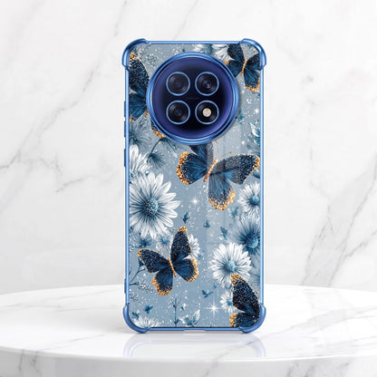 Oppo F31 Pro+ 5G Blue Butterfly Floral Airbags Printed Back Case