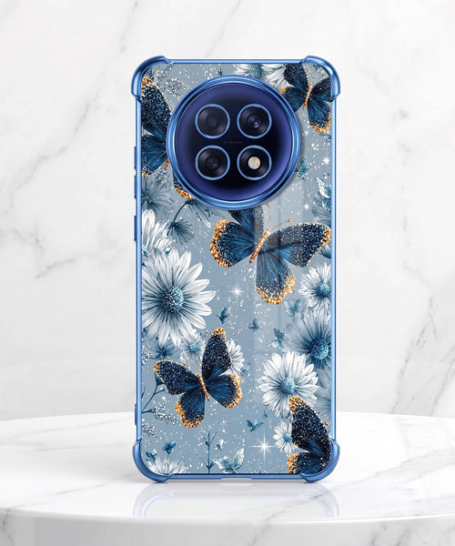 Oppo F31 Pro+ 5G Blue Butterfly Floral Airbags Printed Back Case