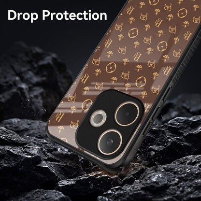 Oppo A5 Pro 5G Luxury Monogram Brown Acrylic Glass Back Case