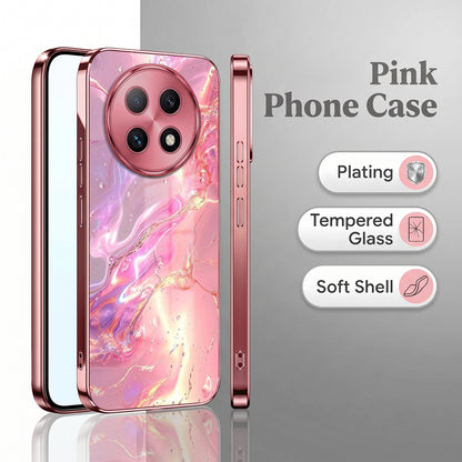 Oppo F29 Pro 5G Pearl Aurora Pink Electroplated Glass Phone Back Case