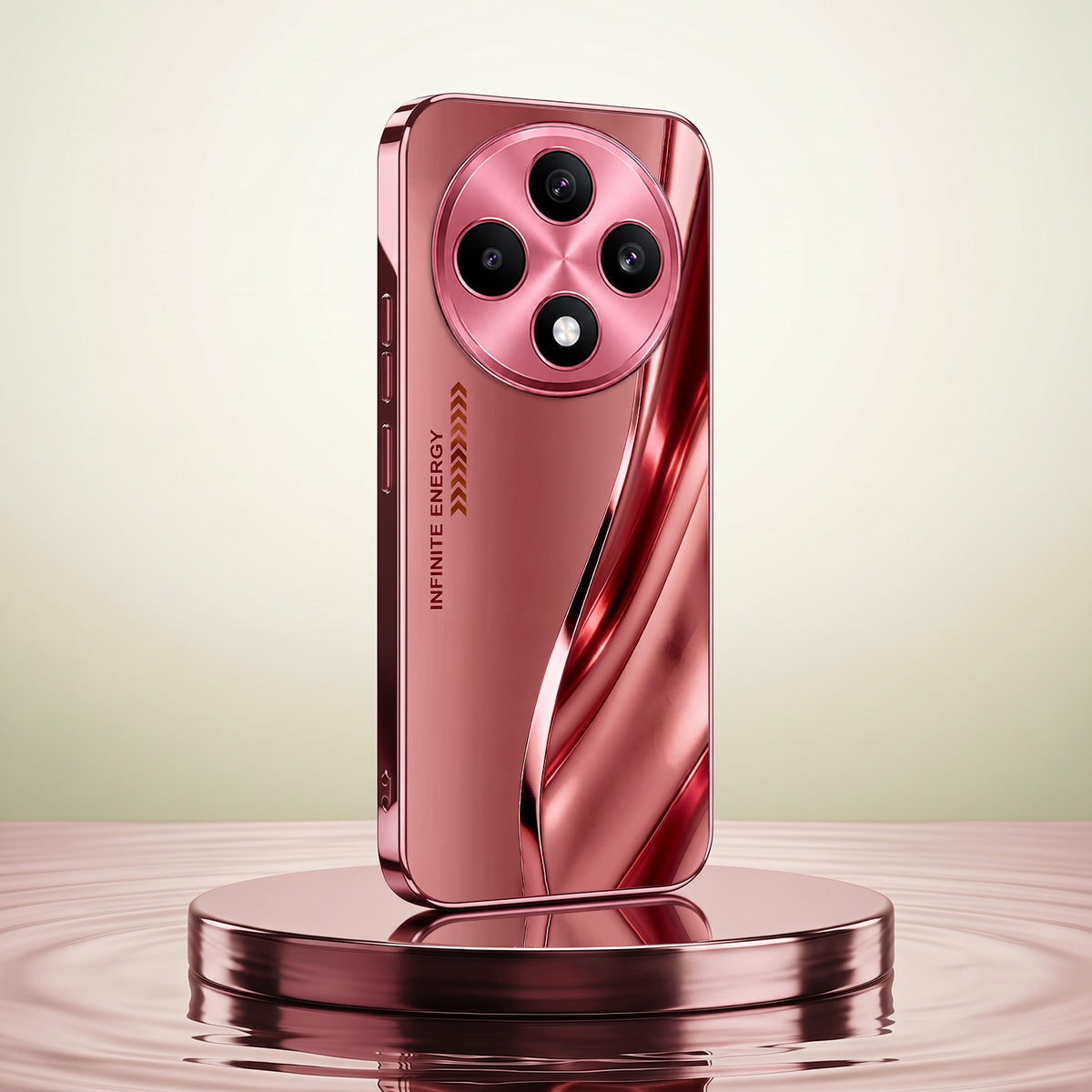 Oppo F27 Pro+ 5G Luxury Infinity Energy Pink Electroplated Glass Phone Back Case
