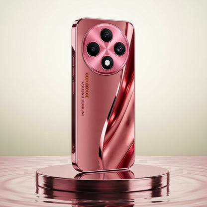 Oppo F27 Pro+ 5G Luxury Infinity Energy Pink Electroplated Glass Phone Back Case