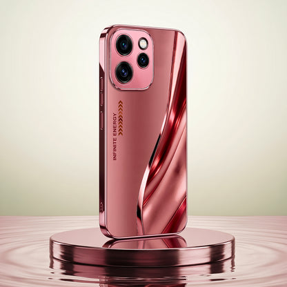Oppo Reno 15 Pro 5G Luxury Infinity Energy Pink Electroplated Glass Phone Back Case