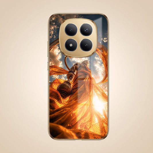 Redmi Note 15 Pro+ 5G Divine Hanuman Gold Electroplated Glass Phone Back Case