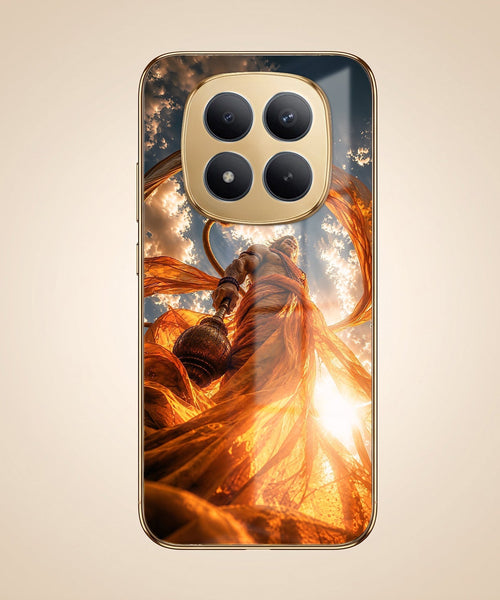Redmi Note 15 Pro+ 5G Divine Hanuman Gold Electroplated Glass Phone Back Case