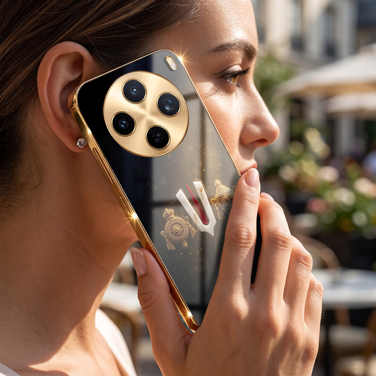 Vivo X200T 5G Royal Heritage Edition Gold Electroplated Glass Phone Back Case