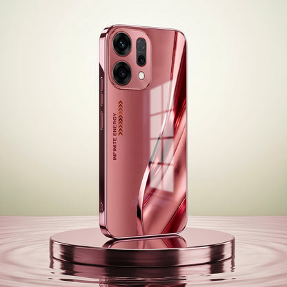 Oppo Reno 14 5G Luxury Infinity Energy Pink Electroplated Glass Phone Back Case