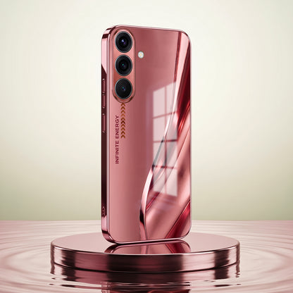 Samsung Galaxy A36 5G Luxury Infinity Energy Pink Electroplated Glass Phone Back Case