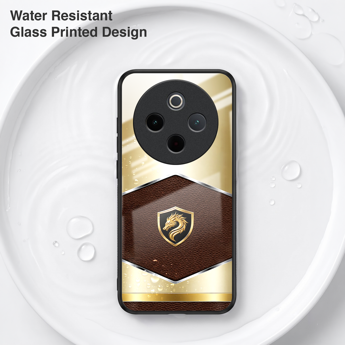 Vivo T4 5G Dragon Crest Acrylic Glass Back Case