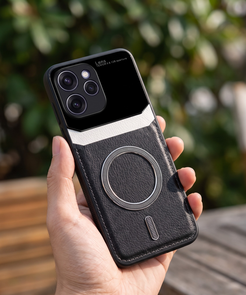 Oppo Reno 15 Pro Mini 5G Premium Magsafe Magnetic Leather Lens Protective Case