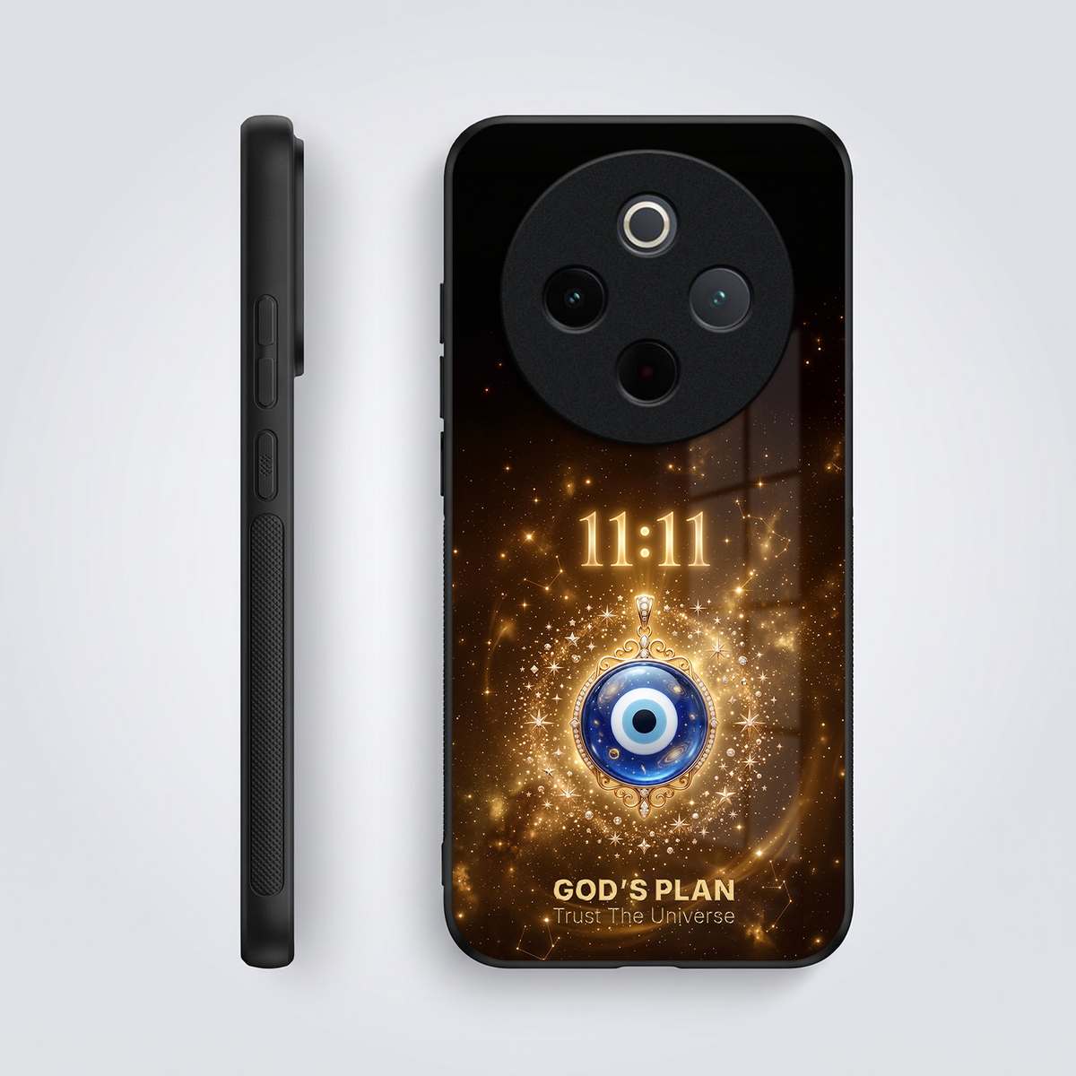 Vivo T4 5G God’s Plan Evil Eye Acrylic Glass Back Case