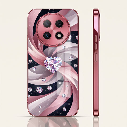 Oppo F29 Pro 5G Diamond Glam Pink Electroplated Glass Phone Back Case