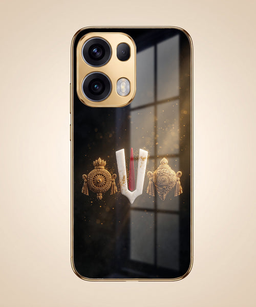 Oppo Reno 13 Pro 5G Royal Heritage Edition Gold Electroplated Glass Phone Back Case