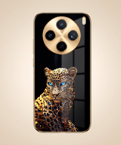 Vivo X200T 5G Panther Gold Electroplated Glass Phone Back Case