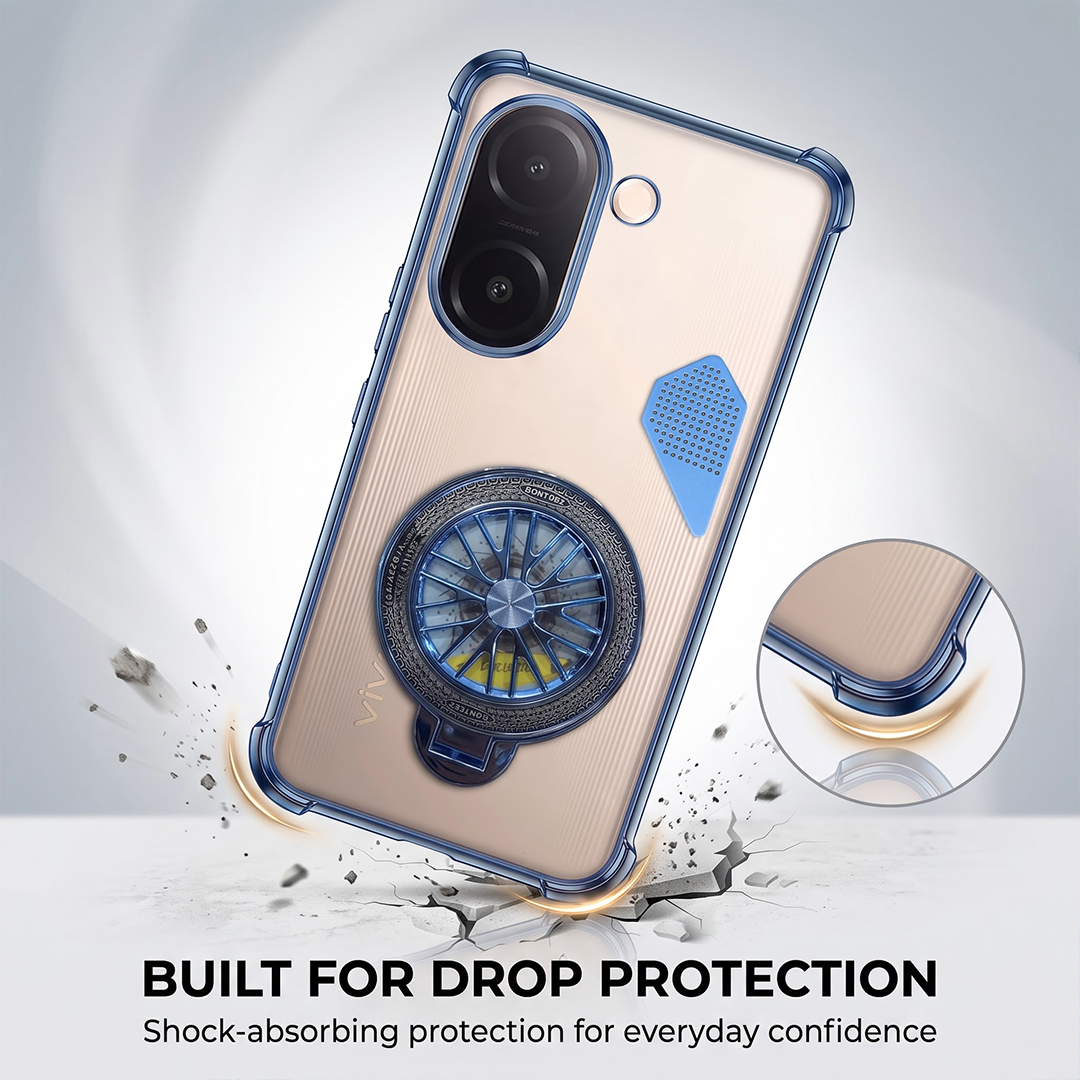 Vivo V60e 5G Stress Buster Wheel Shockproof Airbag Heat-Dissipation Case