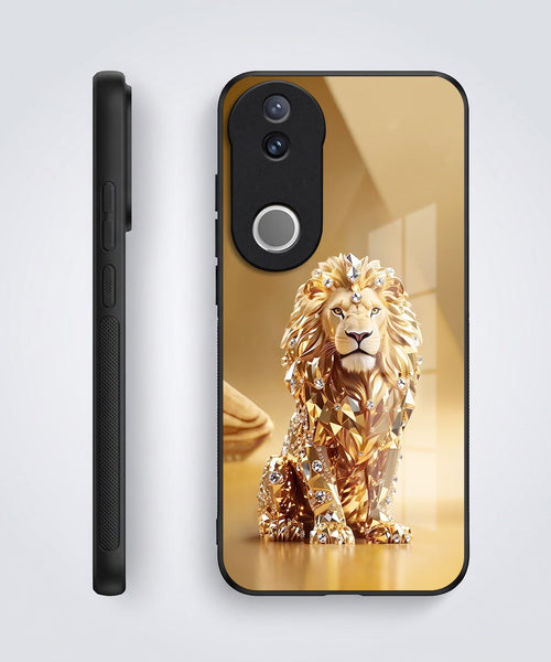Vivo V50 5G Luxury Lion Acrylic Glass Back Case