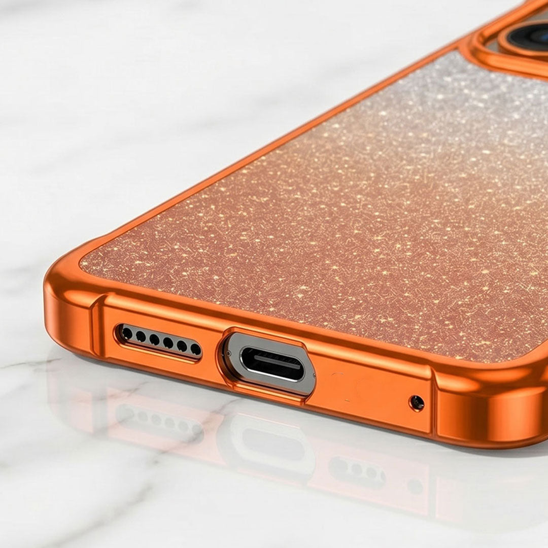 Samsung Galaxy A36 5G Luxury Shockproof Shimmer Airbag Cosmic Orange Case