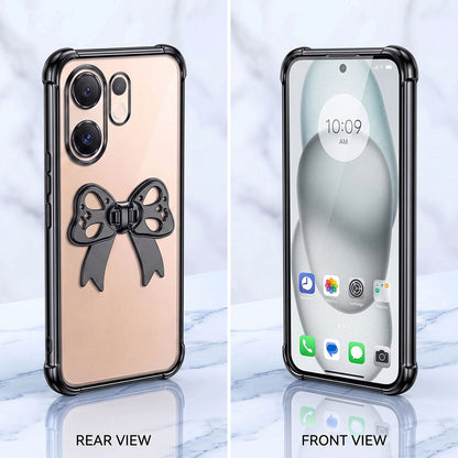 Vivo V60 5G Stylish Bow Knot Transparent Shockproof Airbag Phone Case