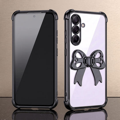 Samsung Galaxy A16 5G Stylish Bow Knot Transparent Shockproof Airbag Phone Case