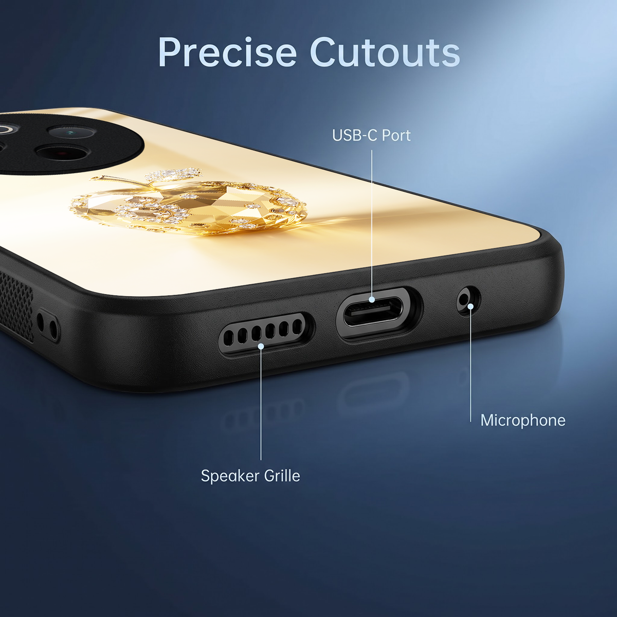 Vivo T4 5G Golden Apple Acrylic Glass Back Case