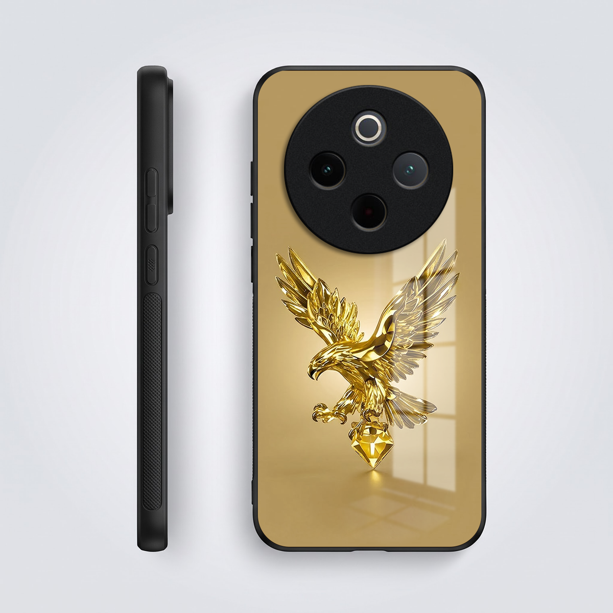Vivo T4 5G Golden Eagle Acrylic Glass Back Case