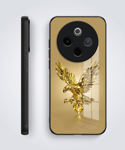 Vivo T4 5G Golden Eagle Acrylic Glass Back Case